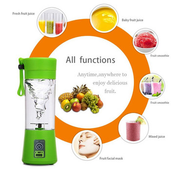 380ML Φορητό USB Electric Juicer Cup Μπουκάλι Επαναφορτιζόμενο Μπλέντερ Χυμών Μίξερ Μηχανή Αναμίξεως Φρούτων Αξεσουάρ κουζίνας