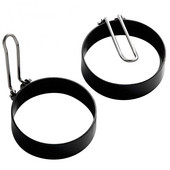 Teplé raňajky, vyprážané vajíčka, forma na palacinky, vyprážací krúžok na vajíčka, okrúhly, nerezový nástroj na varenie, kuchynské náradie, príslušenstvo na pečenie