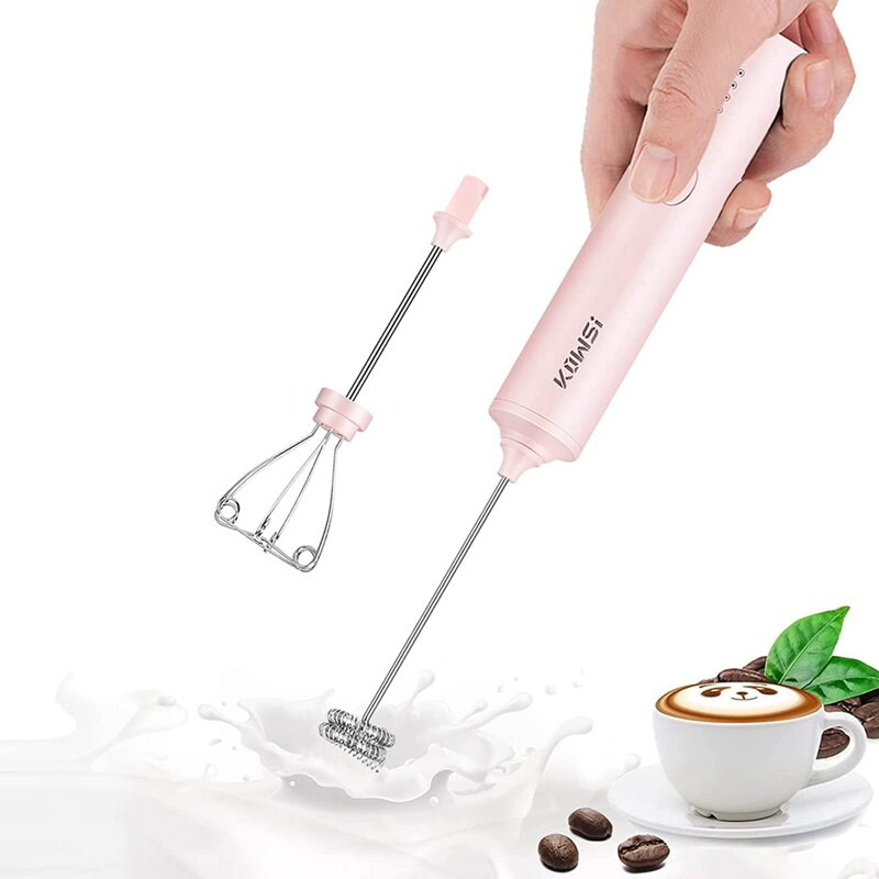 Tejhabosító 4 sebességes kézi elektromos habosító, USB újratölthető tojáshabosító, mini turmixgép kávé tejeskávéhoz