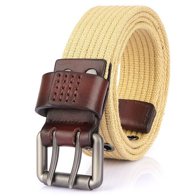 Cureaua model nou pentru barbati din material textil cu catarama metalica