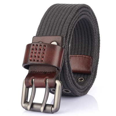 Cureaua model nou pentru barbati din material textil cu catarama metalica