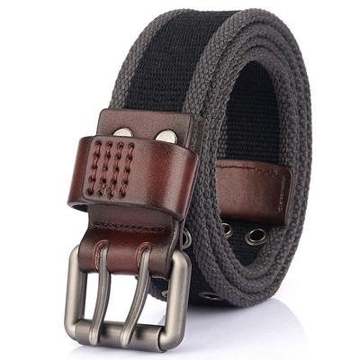 Cureaua model nou pentru barbati din material textil cu catarama metalica