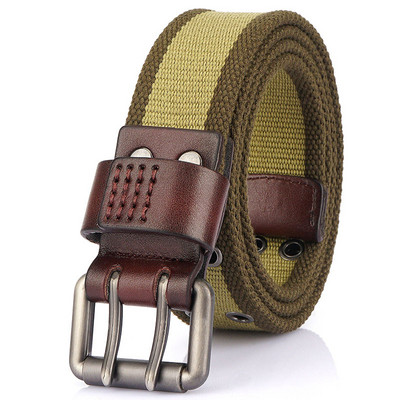 Cureaua model nou pentru barbati din material textil cu catarama metalica