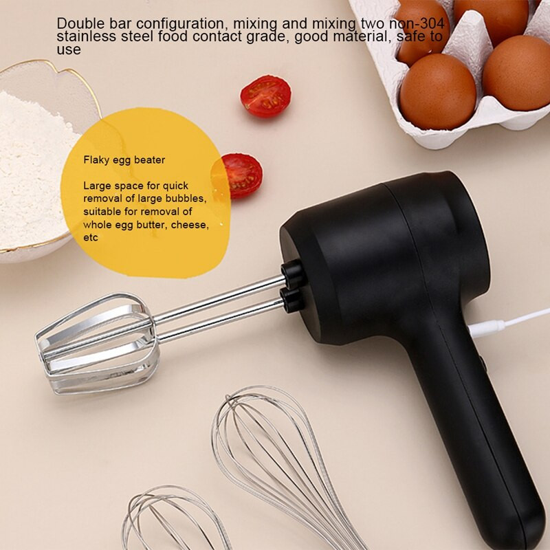 Nabíjateľný USB mixér, elektrický mixér na vajcia, domáci mixér na pečenie a torty, šľahač na smotanu, automatický mixér na vajcia