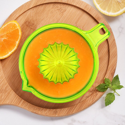 Műanyag citrusfacsaró citrom kézi kézi facsaró Egyszerű narancsfacsaró dörzsár fogantyúval és kiöntő kiöntővel, zöld