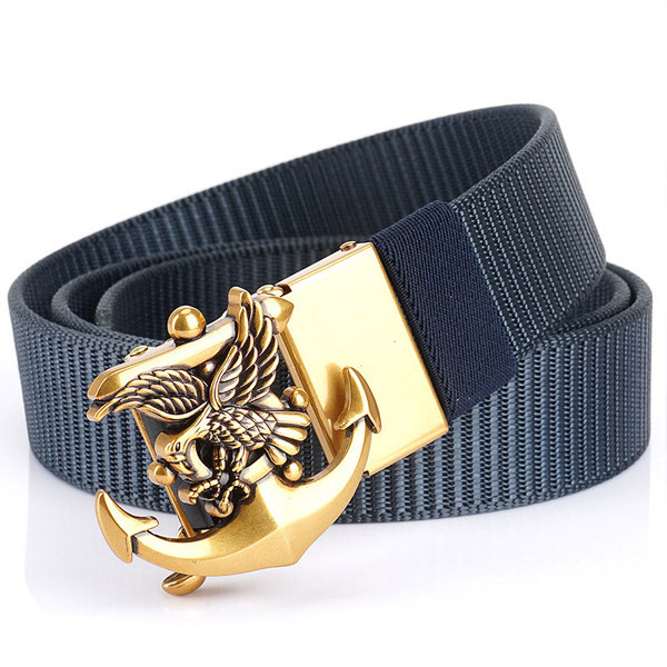 Pánsky moderný opasok z textilu s 3D dekoráciou