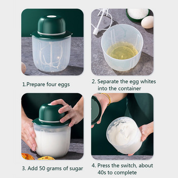Електрическа бъркалка за яйца с контейнер от 1000 ml Автоматична бъркалка за сметана Машина за пяна за мляко Миксер за яйца Кухненски аксесоари Инструменти за печене на торта