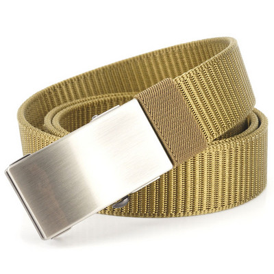 Textilný opasok pre mužov s kovovou sponou, čistý model