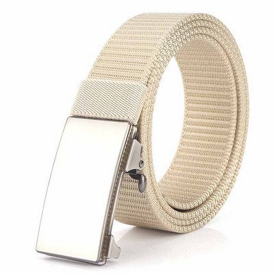 Textilný opasok pre mužov s kovovou sponou, čistý model