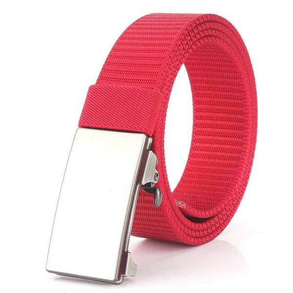 Textilný opasok pre mužov s kovovou sponou, čistý model