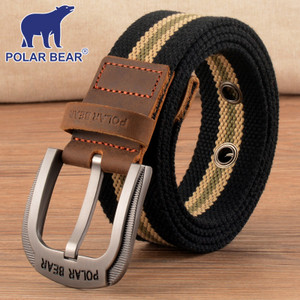 Curea de pânză cu cataramă metalică pentru bărbați