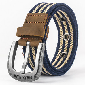 Curea de pânză cu cataramă metalică pentru bărbați