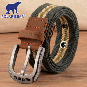 Curea de pânză cu cataramă metalică pentru bărbați