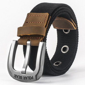 Curea de pânză cu cataramă metalică pentru bărbați