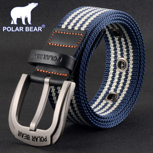 Curea de pânză cu cataramă metalică pentru bărbați