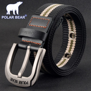 Curea de pânză cu cataramă metalică pentru bărbați