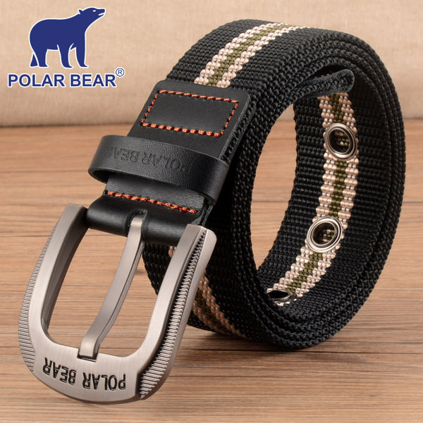 Curea de pânză cu cataramă metalică pentru bărbați