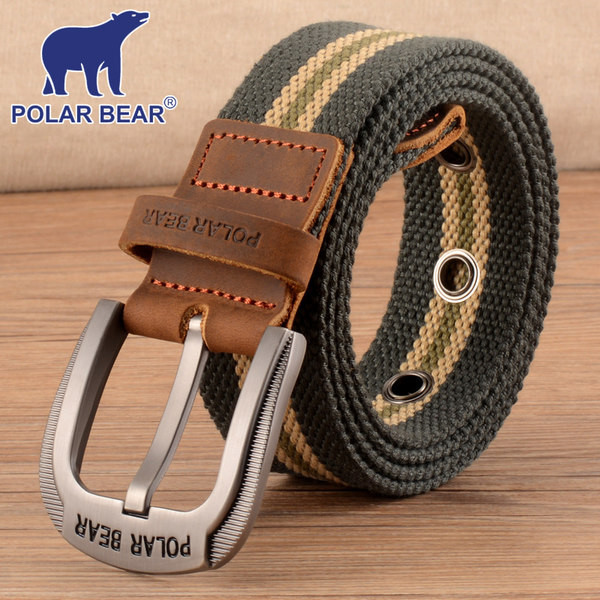 Curea de pânză cu cataramă metalică pentru bărbați