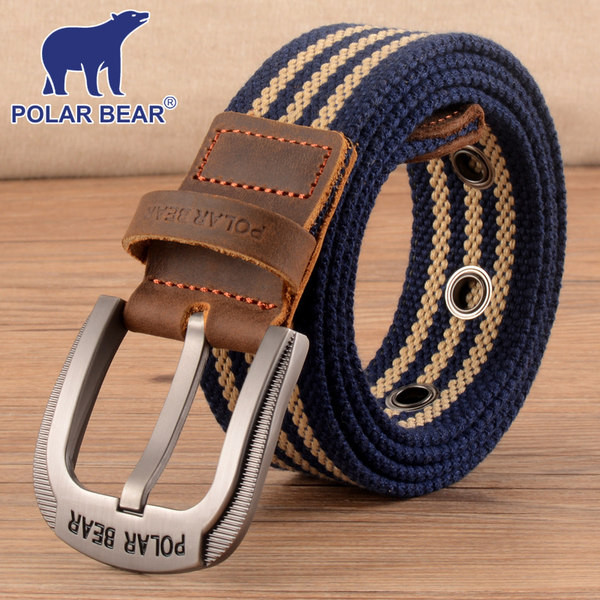 Curea de pânză cu cataramă metalică pentru bărbați