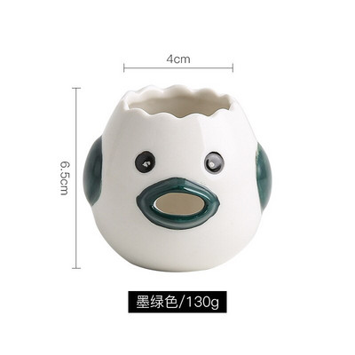 Keramický roztomilý oddeľovač vajec, biely oddeľovač kuracieho žĺtka, bielkovín, sitko na vajcia, kuchynské náradie, príslušenstvo na pečenie, držiak na vajcia