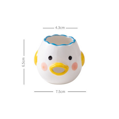 Keramický roztomilý oddeľovač vajec, biely oddeľovač kuracieho žĺtka, bielkovín, sitko na vajcia, kuchynské náradie, príslušenstvo na pečenie, držiak na vajcia