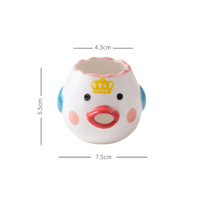 Keramický roztomilý oddeľovač vajec, biely oddeľovač kuracieho žĺtka, bielkovín, sitko na vajcia, kuchynské náradie, príslušenstvo na pečenie, držiak na vajcia