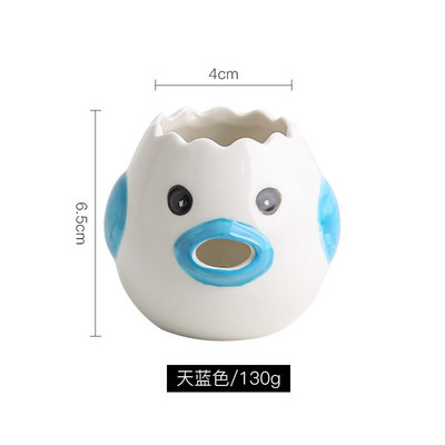 Držiak na vajcia Keramický roztomilý oddeľovač vajec Biely kurací žĺtok Oddeľovač bielkovín Sitko na vajcia Kuchynské náradie Pečiace príslušenstvo