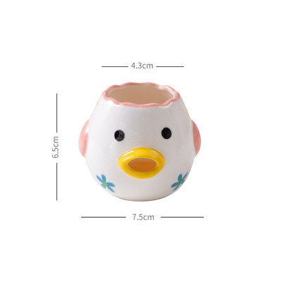 Držiak na vajcia Keramický roztomilý oddeľovač vajec Biely kurací žĺtok Oddeľovač bielkovín Sitko na vajcia Kuchynské náradie Pečiace príslušenstvo
