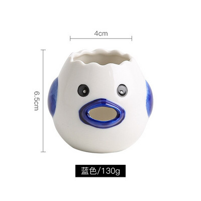 Oddeľovač vajec Biely roztomilý kurací keramický oddeľovač vaječných žĺtkov a bielkovín Sitko na vajcia Kuchynské náradie Pečiace príslušenstvo Držiak na vajcia