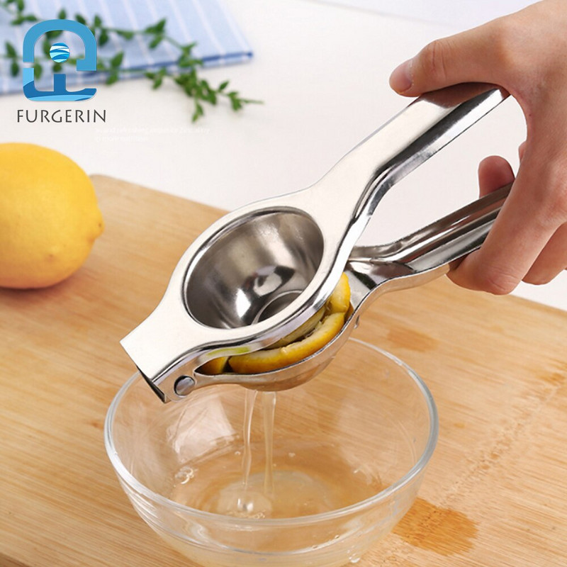 FURGERIN Ručný odšťavovač citrónov, kuchynské príslušenstvo, nehrdzavejúci mini odšťavovač limetky z nehrdzavejúcej ocele, kuchynský gadget 2019