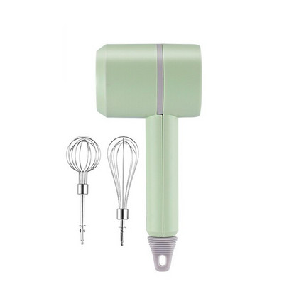 Elektrický šľahač vajec, bezdrôtový USB nabíjateľný šľahač na vajcia s 2 odnímateľnými miešacími hlavicami, 3 prevádzkové režimy, kuchynské náčinie