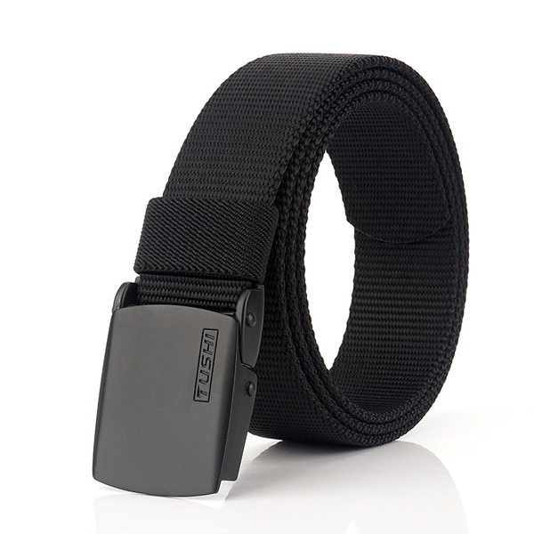 3,5 cm széles textil öv fém csattal