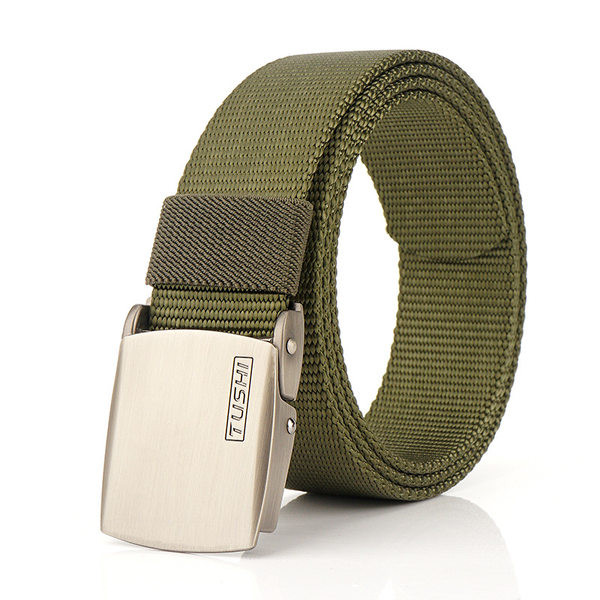 3,5 cm széles textil öv fém csattal