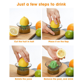 Ръчна сокоизстисквачка за лимони и портокали Ръчна сокоизстисквачка Ротационна преса за лимони Портокали Грейпфрут Компактен кухненски инструмент