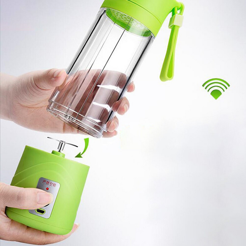 400ml prenosný USB nabíjateľný elektrický odšťavovač, mixér, smoothie odšťavovač, krájač ovocia a zeleniny, kuchynské príslušenstvo