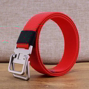 Cureaua de barbati textila cu catarama patrata metalica, model nou