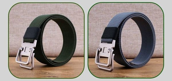 Cureaua de barbati textila cu catarama patrata metalica, model nou