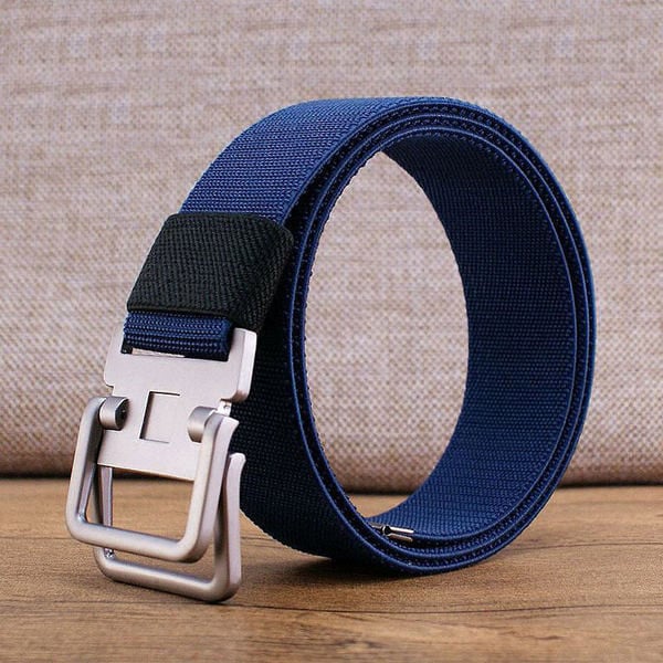 Cureaua de barbati textila cu catarama patrata metalica, model nou