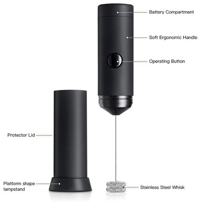 Dvojitý pružinový mixér, metlička, ručný elektrický cappuccino, napenovač mlieka, napenovač mlieka, latte, kuchynský kávový výkonný