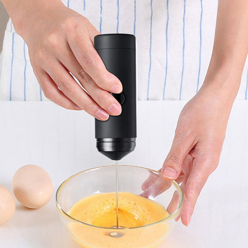 Dvojitý pružinový mixér, metlička, ručný elektrický cappuccino, napenovač mlieka, napenovač mlieka, latte, kuchynský kávový výkonný