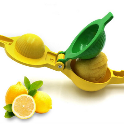Kiváló minőségű fém citromcsipesz kettő az egyben gyümölcsfacsaró többfunkciós kézi citromfacsaró Manuális citrusprés Juicer Premium