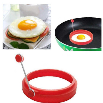Пръстен за яйца Силиконова форма за палачинки за яйца Практичен пръстен за яйца за готварски кухненски прибори, 4 части