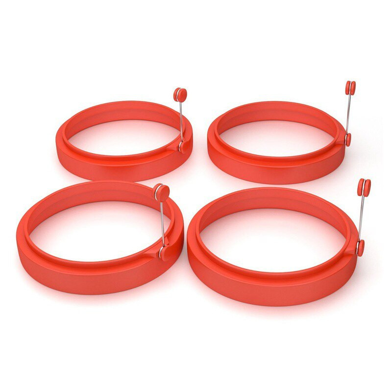 Silikónová forma na palacinky s krúžkom na vajíčka, praktický krúžok na vajíčka na varenie kuchynského náčinia, 4 kusy