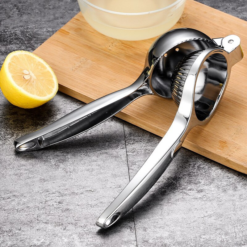Veľký odšťavovač na citróny, klip na zinok, manuálny odšťavovač z nehrdzavejúcej ocele, oranžová farba, ovocné kuchynské pomôcky, príslušenstvo, lis na cesnak