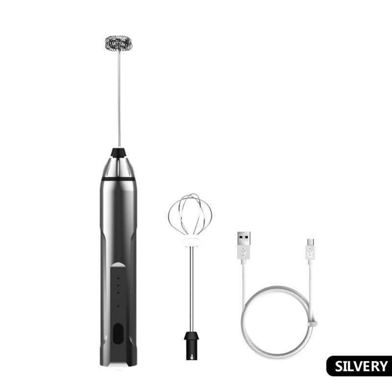 Nový elektrický napeňovač mlieka s USB, 3 rýchlosti, napeňovač kávy, ručný automatický šľahač vajec, šejker na mlieko, nabíjanie cez USB, domáci spotrebič