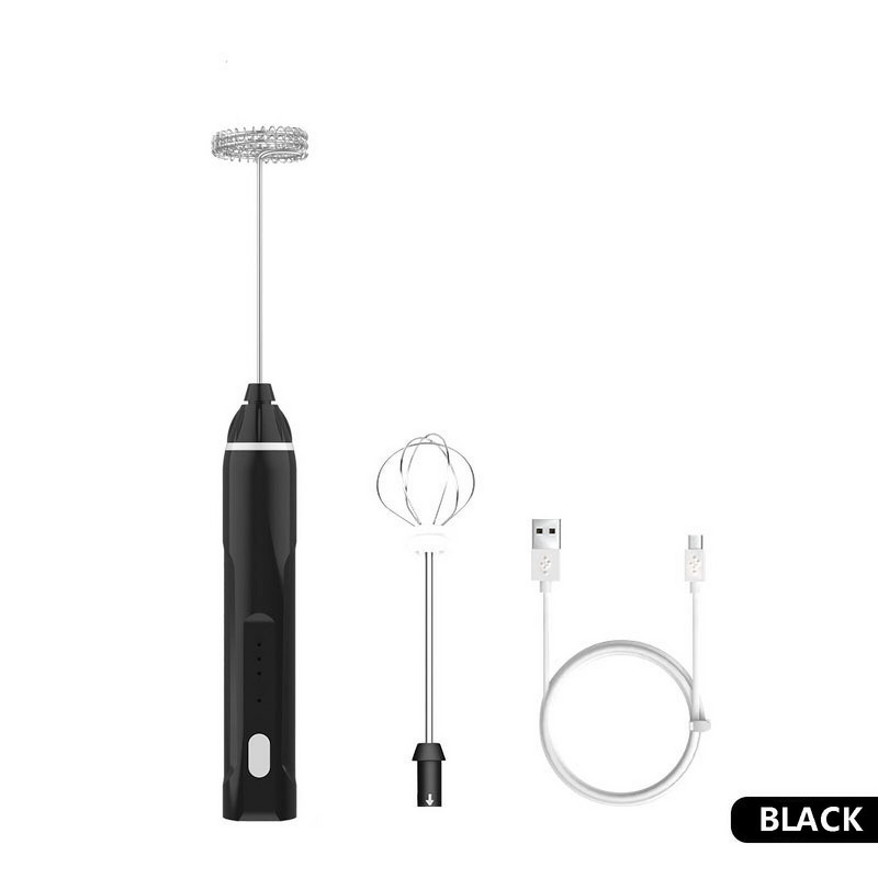 Nový elektrický napeňovač mlieka s USB, 3 rýchlosti, napeňovač kávy, ručný automatický šľahač vajec, šejker na mlieko, nabíjanie cez USB, domáci spotrebič