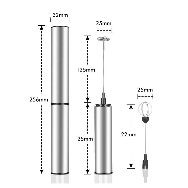 Nabíjateľný elektrický napeňovač mlieka, ručný napeňovač, 2 rýchlosti, mixér na nápoje na kávu, elektrický šľahač na vajcia