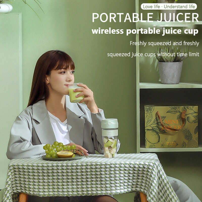 Prenosný mixér, odšťavovač, automatický malý elektrický odšťavovač, smoothie mixér, kuchynský robot, mini prenosný mixér