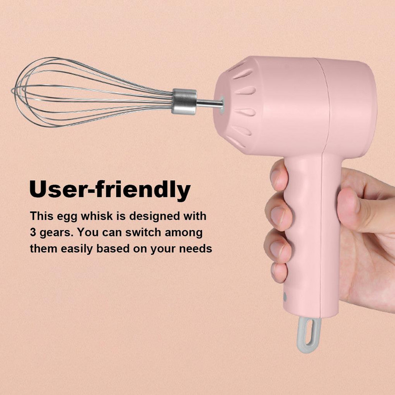 3 greičių belaidis nešiojamas elektrinis maisto plaktuvas Rankinis maišytuvas Didelio galingumo tešlos plakiklis Kiaušinių plakiklis Kepimo rankinis maišytuvas Virtuvės įrankiai