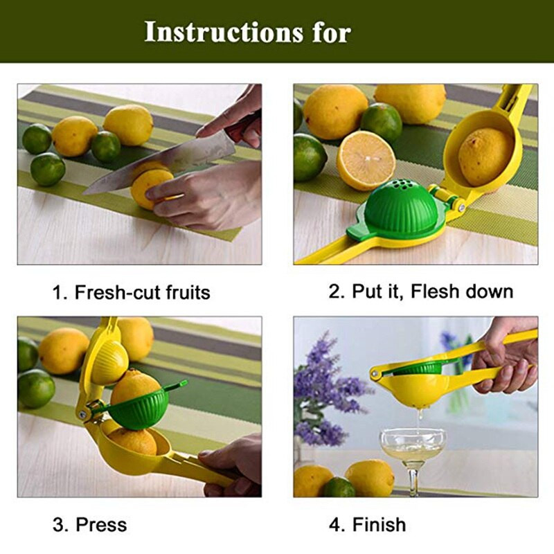 Kvalitný kovový odšťavovač na citróny a limetky 2 v 1, manuálny odšťavovač na citróny, kuchynské náradie Fresh Force Juicing
